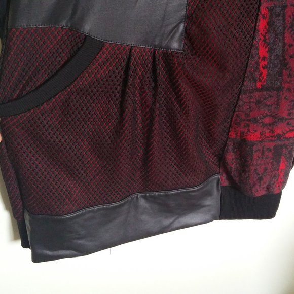 Dolcezza Red and Black Dress /Top M - Picture 4 of 12